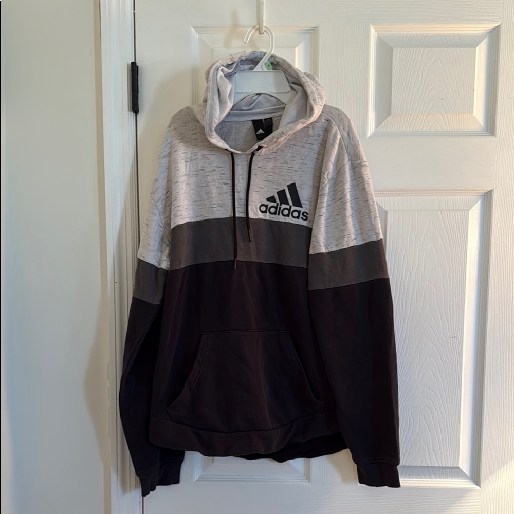 Adidas Black and Gray Hoodie